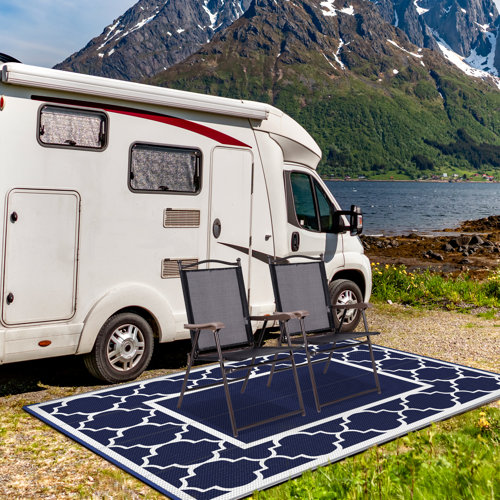 Winston Porter Egemen Outdoor Rug for Patio, Reversible Plastic